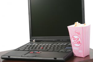 popcorn and computer