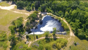 Aerial video of North Texas ranch land